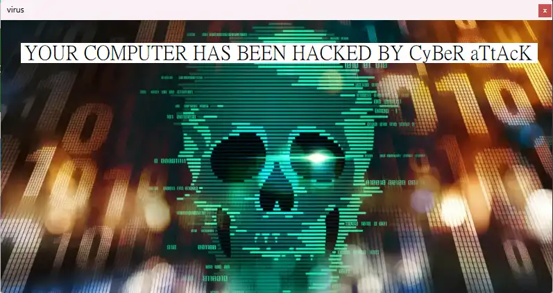 Download web tool or web app fake cyberattack virus