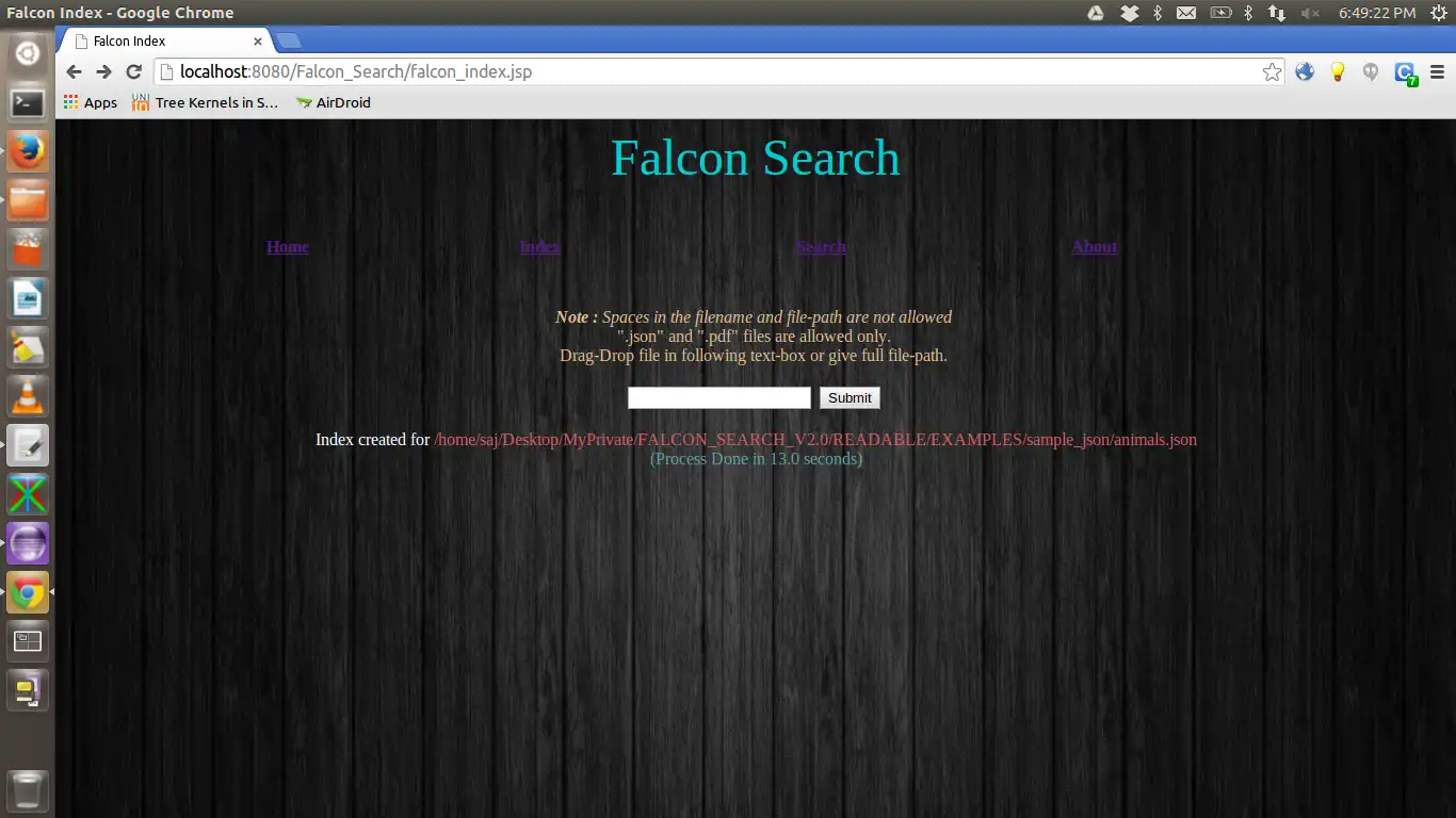 Download web tool or web app FALCON - Text Search Java Project