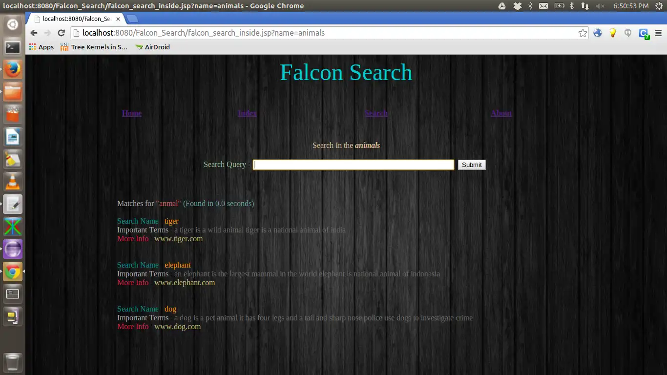 Download web tool or web app FALCON - Text Search Java Project