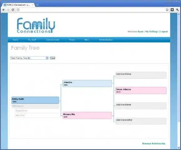 Download web tool or web app Family Connections