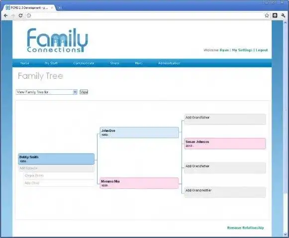 ابزار وب یا برنامه وب Family Connections را دانلود کنید