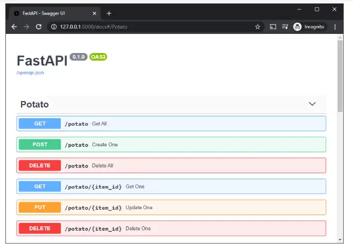 Laden Sie das Web-Tool oder die Web-App FastAPI CRUD Router herunter