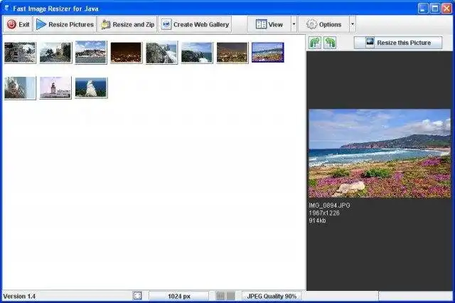 قم بتنزيل أداة الويب أو تطبيق الويب Fast Image (JPG) Resizer لجافا