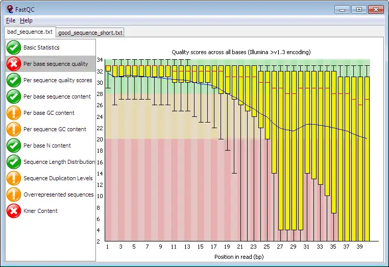 Download webtool of webapp FastQC