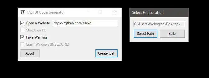 Download web tool or web app FASTT Custom Bat Generator