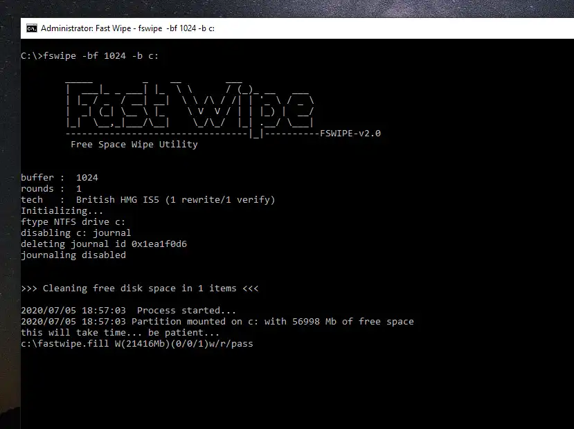 Download web tool or web app Fast Wipe