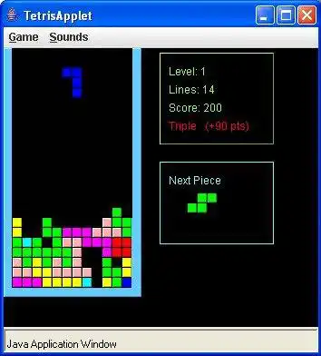 Download web tool or web app FaTBloG - FallingTetriminoeBlockGame to run in Linux online