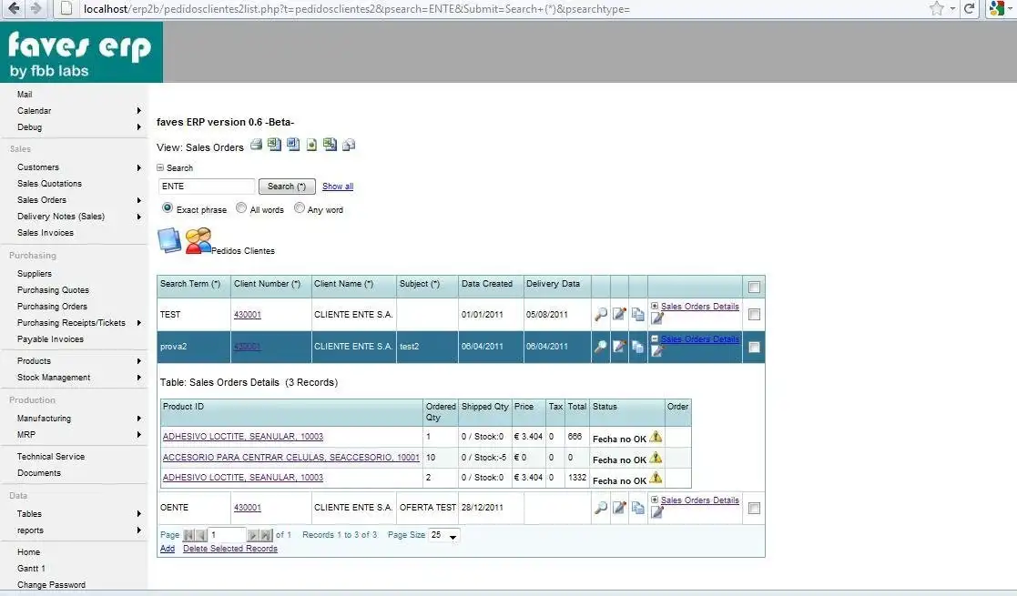 Download web tool or web app faves-ERP Manufacturing