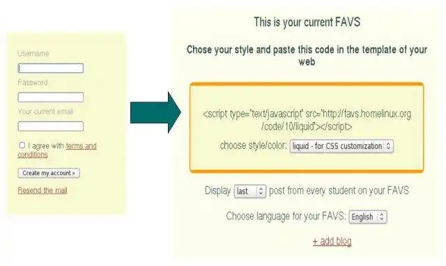 Download web tool or web app FAVS