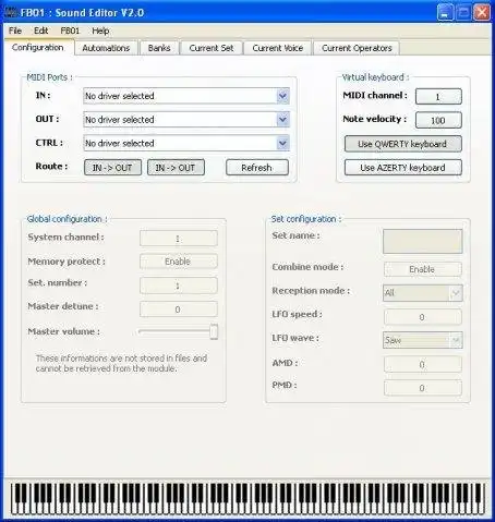 Download web tool or web app FB01 Sound Editor