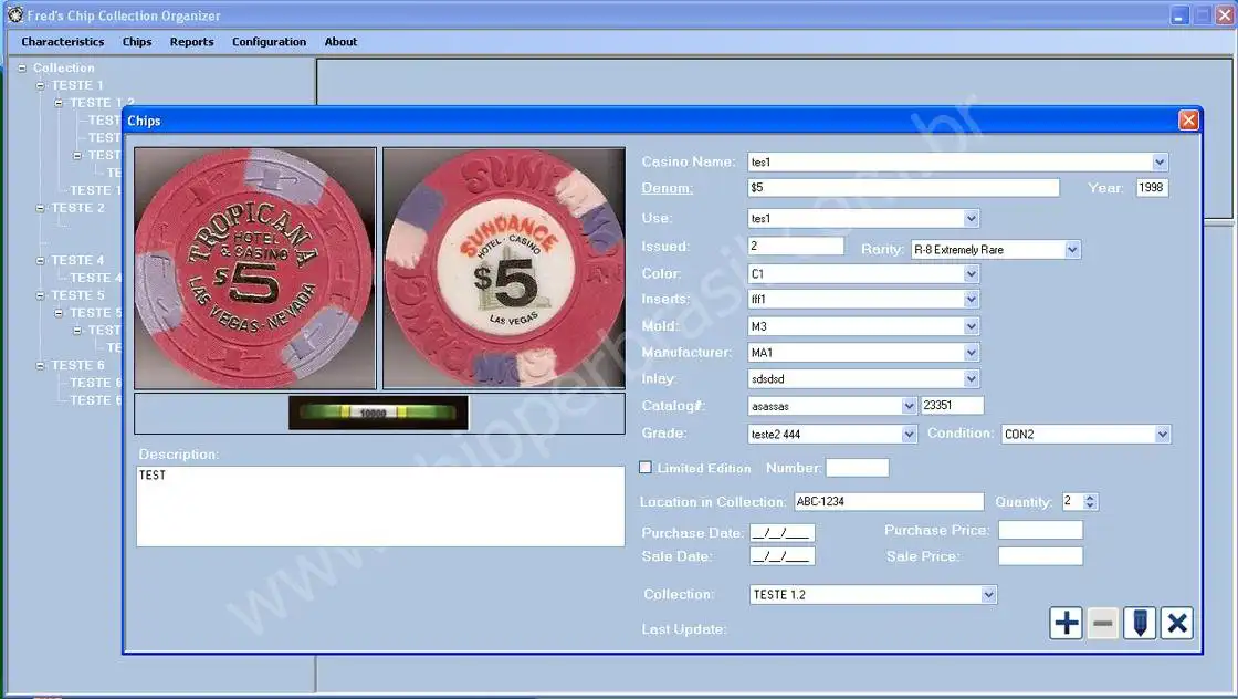 Download web tool or web app FCCO Casino Chips Collections Software to run in Windows online over Linux online