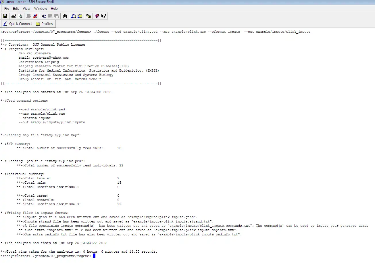 Download web tool or web app fcGENE: Genotype  format converter  to run in Linux online