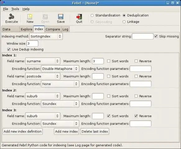 Download web tool or web app Febrl