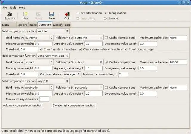 Download web tool or web app Febrl