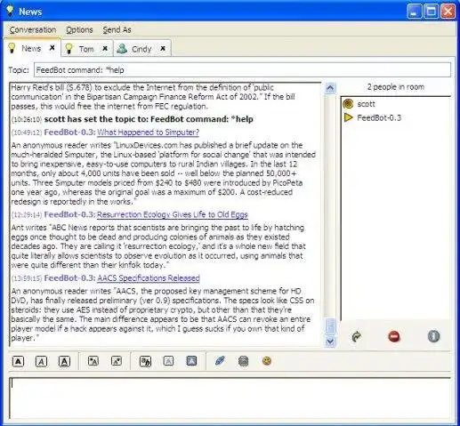 Download web tool or web app FeedBot
