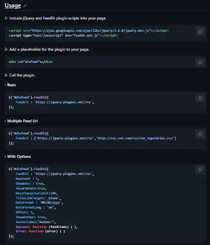 Download web tool or web app FeedEk jQuery RSS/ATOM