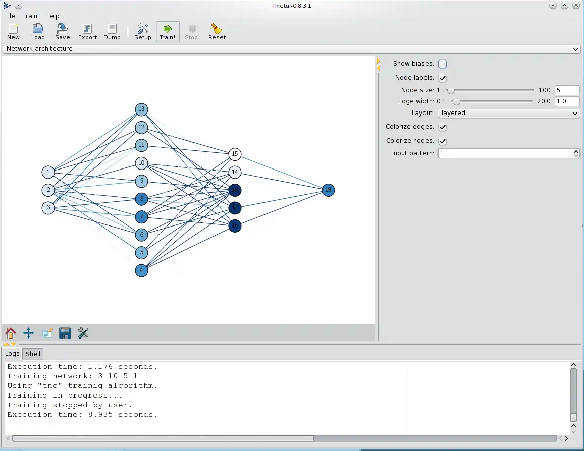 ดาวน์โหลดเครื่องมือเว็บหรือเว็บแอป Feed-forward neural network สำหรับ python