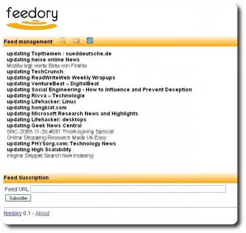 Download web tool or web app feedory