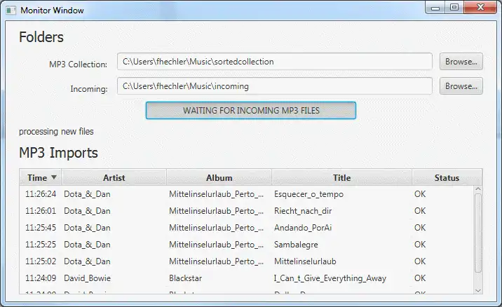 Download web tool or web app Feris MP3-Organizer