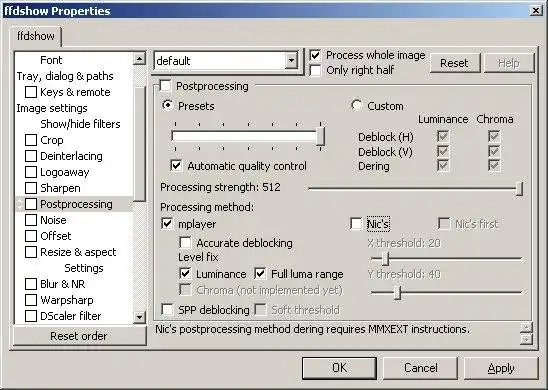 Download web tool or web app ffdshow