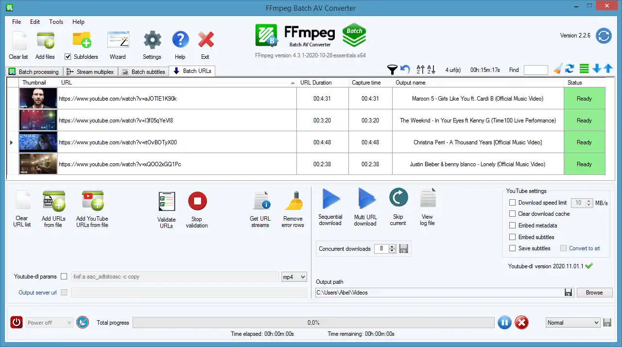 Download web tool or web app FFmpeg Batch AV Converter
