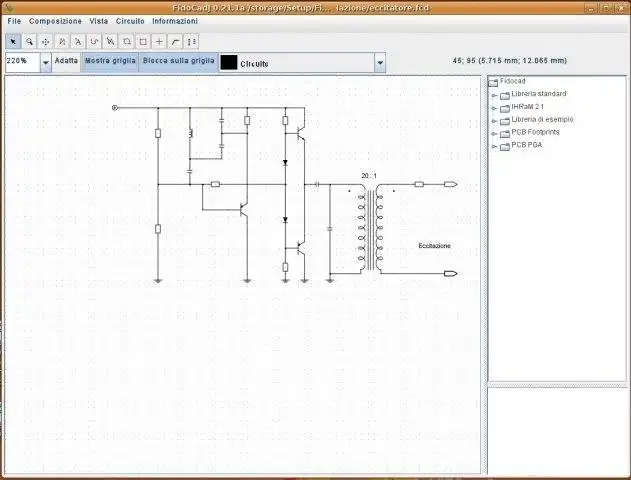 WebツールまたはWebアプリをダウンロードするFidoCadJ