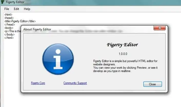 Download web tool or web app Figerty Editor