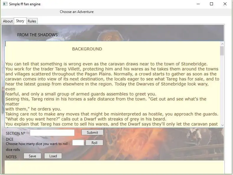 Descargue la herramienta web o la aplicación web Fighting Fantasy Fan Engine para ejecutarla en Windows en línea sobre Linux en línea