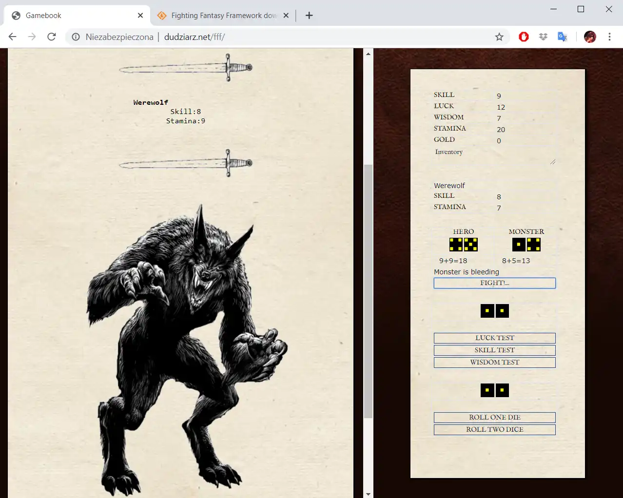 Download web tool or web app Fighting Fantasy Framework to run in Linux online
