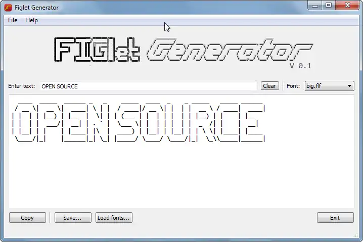 Download web tool or web app FIGlet and ASCII Art Generator