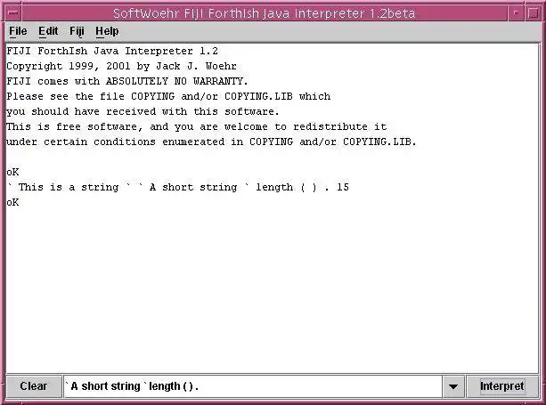 Download web tool or web app FIJI ForthIsh Java Interpreter