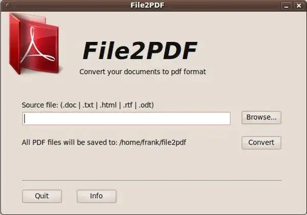 Baixe a ferramenta web ou o aplicativo web file2pdf