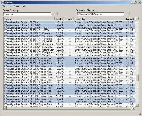 Download web tool or web app File and Directory Synchronizer