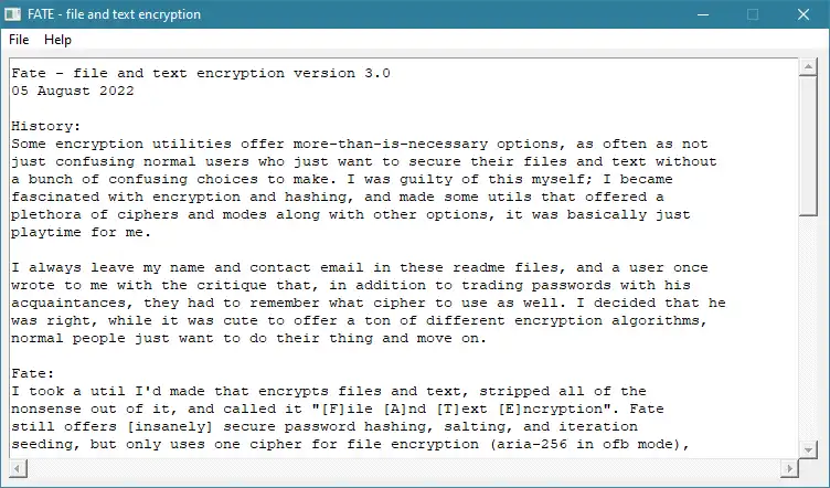 Download web tool or web app File And Text Encryption (fate)
