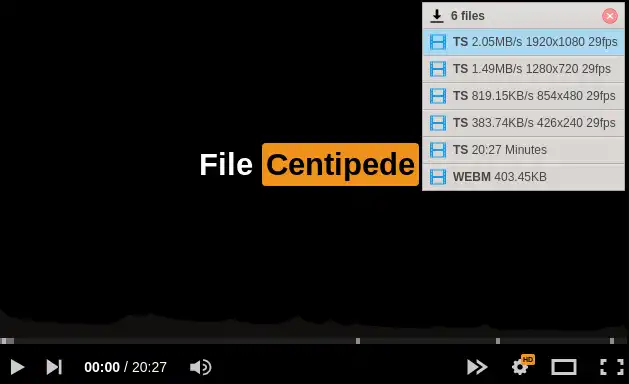 قم بتنزيل أداة الويب أو تطبيق الويب FileCentipede