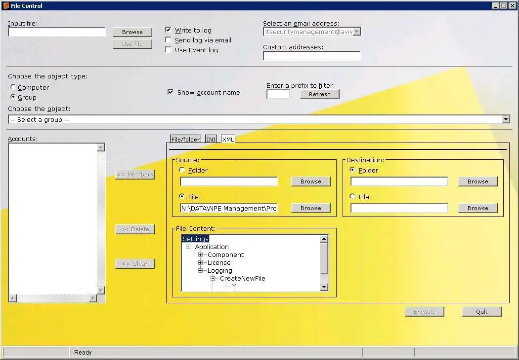 Download web tool or web app File Control