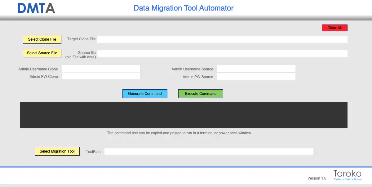 Download web tool or web app Filemaker Data Migration Tool Automator