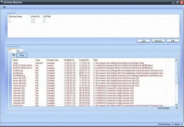 Descargue la herramienta web o la aplicación web File System Watcher