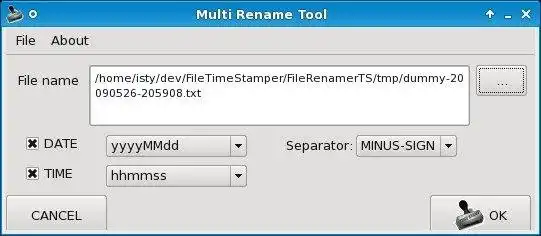 Scarica lo strumento web o l'app web File Time Stamper