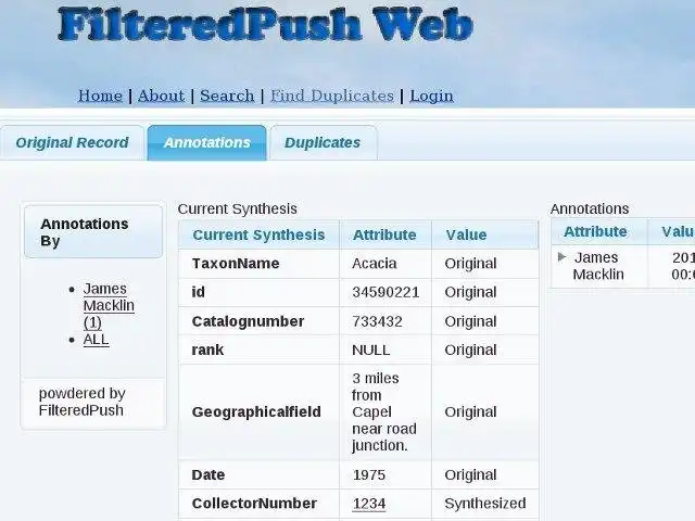 വെബ് ടൂൾ അല്ലെങ്കിൽ വെബ് ആപ്പ് FilteredPush ഡൗൺലോഡ് ചെയ്യുക