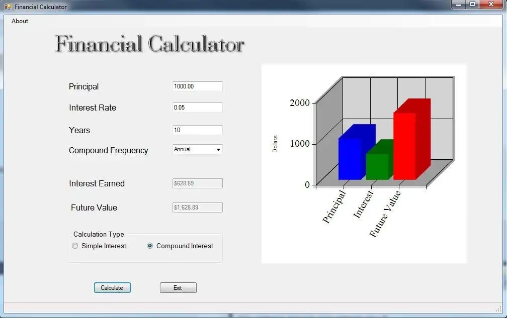Завантажте веб-інструмент або веб-програму Фінансовий калькулятор