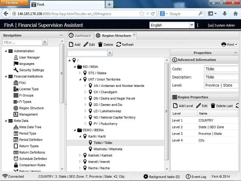 Télécharger l'outil Web ou l'application Web Financial Supervision System (SupTech)