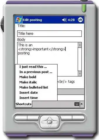 Download web tool or web app Finch PocketBlogger