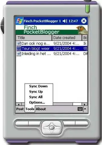 Download web tool or web app Finch PocketBlogger