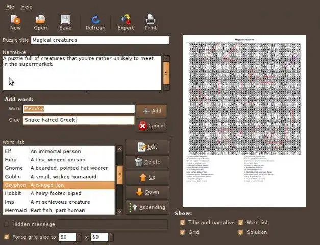 Download web tool or web app FindThatWord to run in Linux online