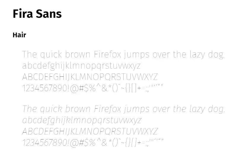 Download webtool of webapp Fira Sans