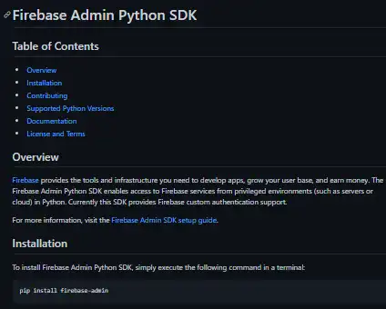 ابزار وب یا برنامه وب Firebase Admin Python SDK را دانلود کنید