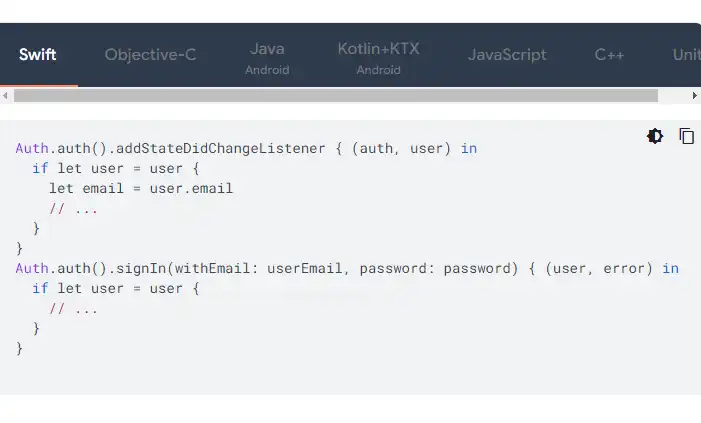 Download web tool or web app Firebase Apple Open Source Development