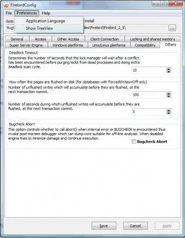 Download web tool or web app FirebirdConfig