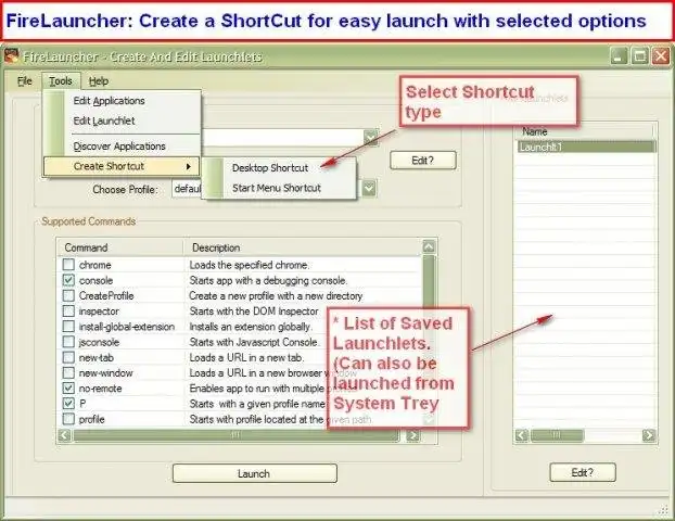 下载网络工具或网络应用 FireLauncher